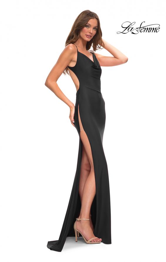 Picture of: Trendy Prom Dress with High Side Slit in Black, Style: 30437, Detail Picture 8