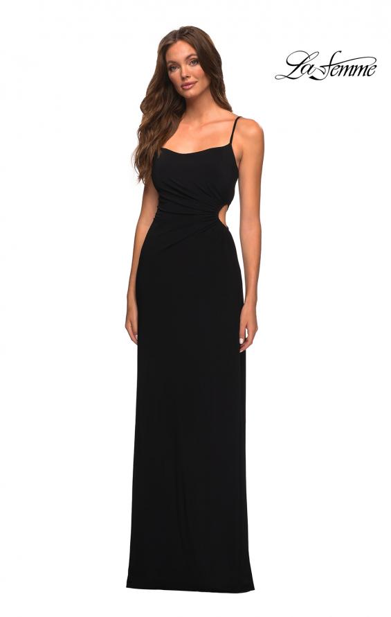 Picture of: Prom Dress with Side Cut Out and High Side Slit in Black, Style: 30439, Detail Picture 11