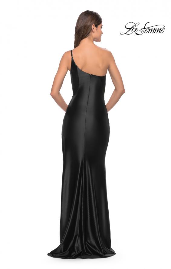 Picture of: Simple One Shoulder Liquid Jersey Dress in Black, Style: 31391, Detail Picture 18