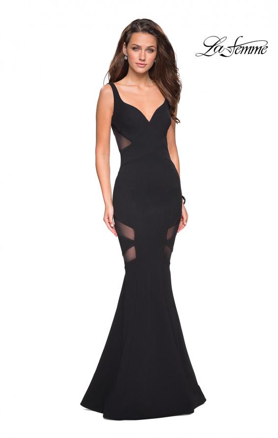 Picture of: Elegant Strapless A Line Gown with Pockets in Black, Style: 27104, Detail Picture 1