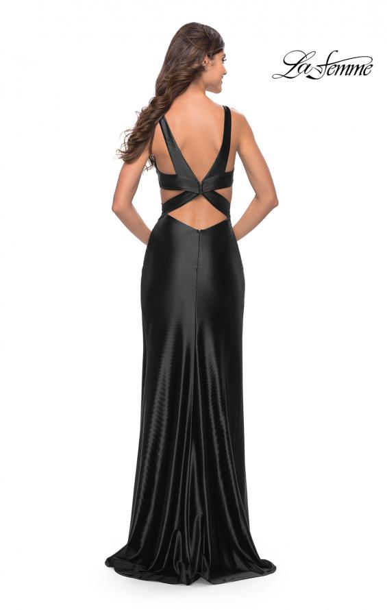 Picture of: Unique Liquid Jersey Dress with Cut Outs in Black, Style: 31374, Detail Picture 3