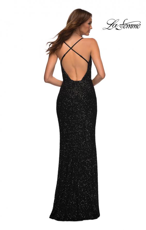 Picture of: Sequin Long Dress in Chic Design with Low Back in Black, Style: 30376, Detail Picture 7