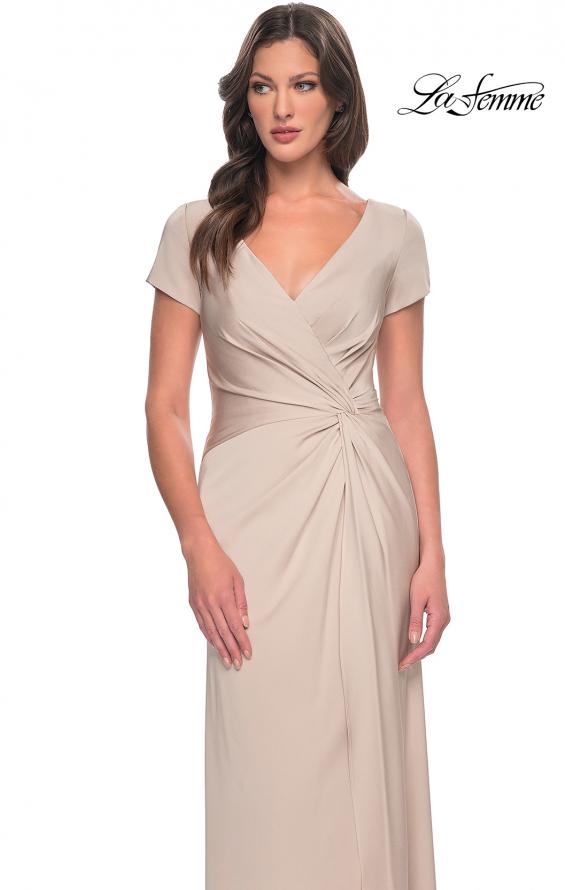 Picture of: Elegant Evening Gown with V Neck and Knot in Champagne, Style: 29926, Detail Picture 8