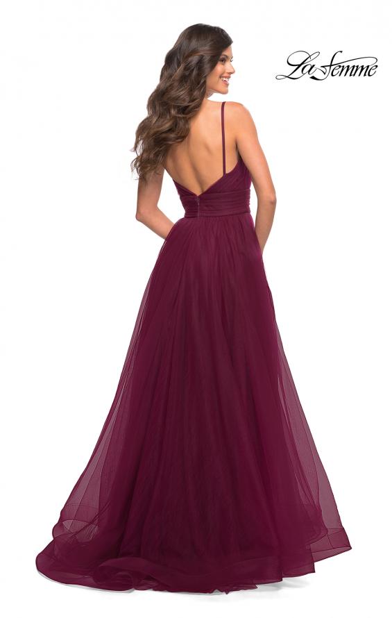 Picture of: A-line Tulle Gown with V Neckline and Pockets in Purple, Style: 30180, Detail Picture 9