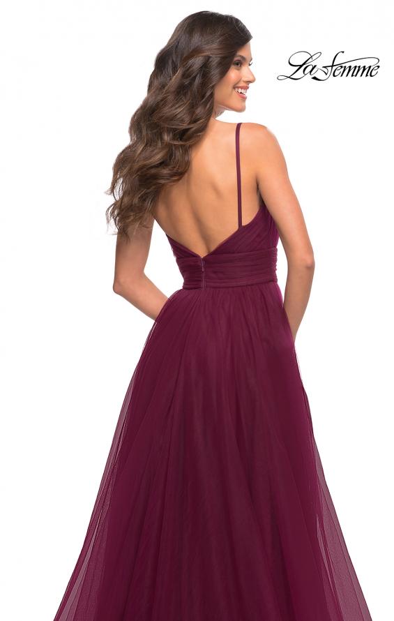Picture of: A-line Tulle Gown with V Neckline and Pockets in Purple, Style: 30180, Detail Picture 13
