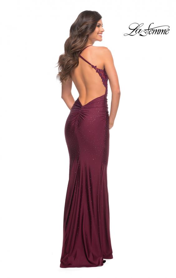 Picture of: Gorgeous Lace and Jersey Jewel Tone Prom Dress in Purple, Style: 30728, Detail Picture 3