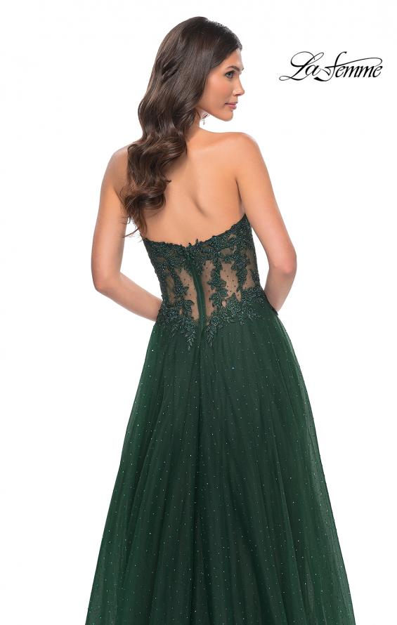 Picture of: A-Line Tulle Ballgown with Lace Illusion Bodice in Green, Style: 32313, Detail Picture 6