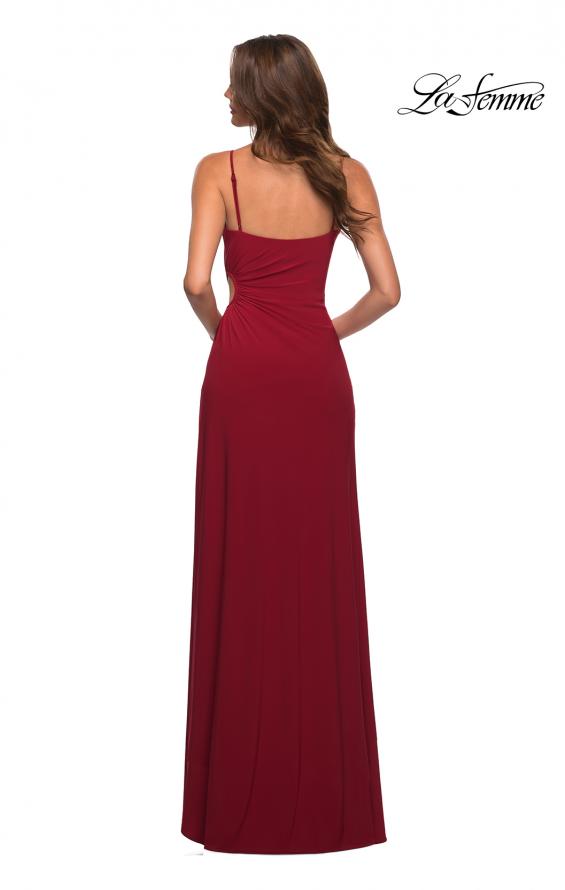 Picture of: Prom Dress with Side Cut Out and High Side Slit in Deep Red, Detail Picture 6
