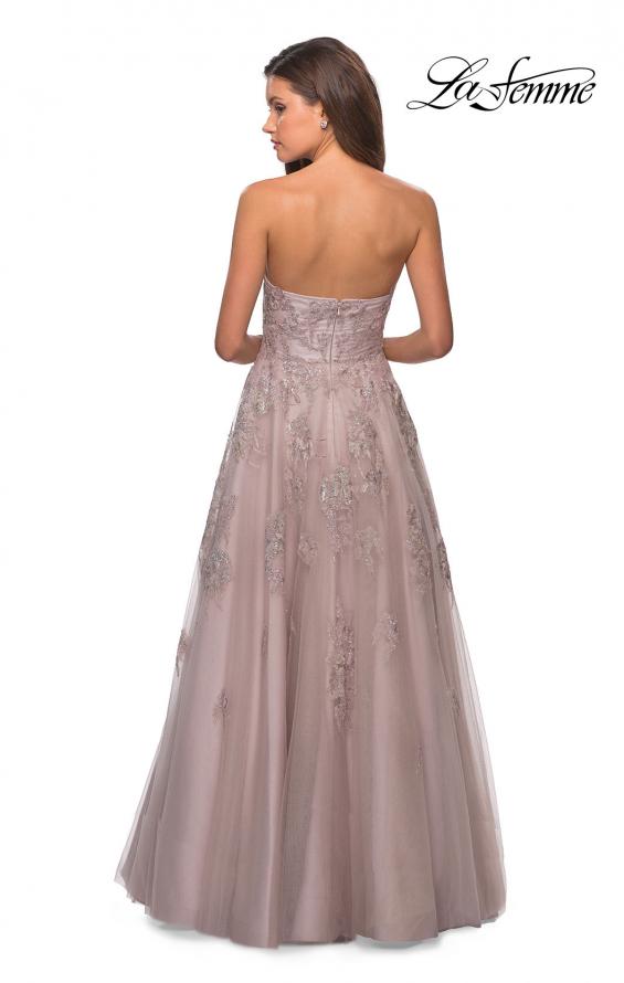 Picture of: Ball Gown Prom Dress with Sequin Details in Dusty Pink, Style: 27667, Back Picture