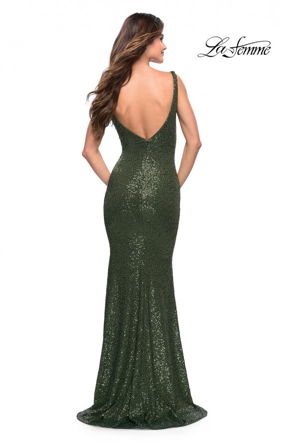 Picture of: Long Stretch Sequin Gown with Low Back, Style: 30187, Detail Picture 12