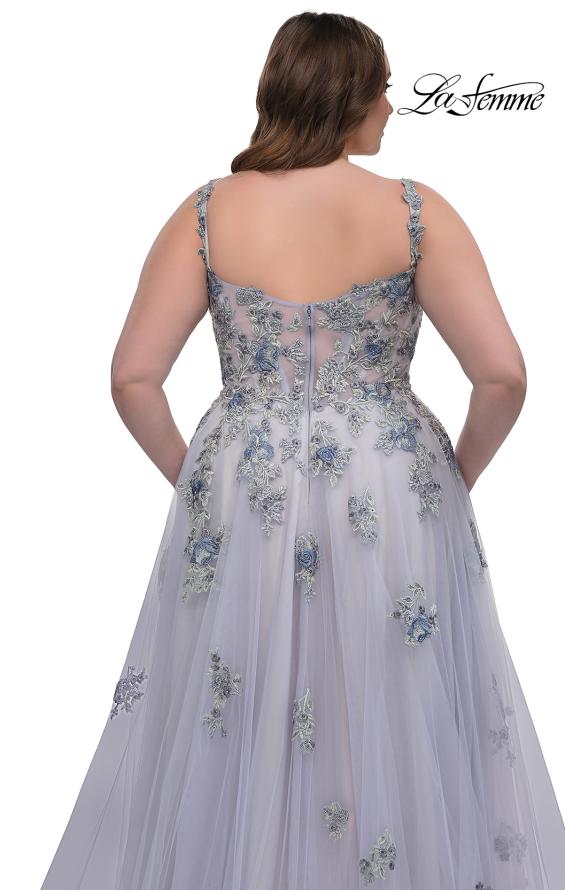 Picture of: Lavender A-Line Plus Size Prom Dress with Lace in Lavender , Style: 32412, Detail Picture 3