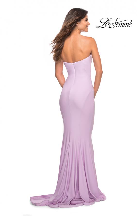 Picture of: Chic Jersey Gown with Sweetheart Neckline in Lavender, Detail Picture 8
