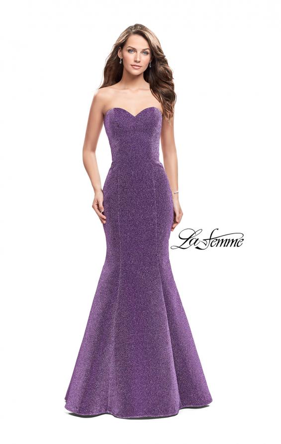 Picture of: Form Fitting Mermaid Prom Dress with Open Back in Lavender, Style: 25811, Detail Picture 1