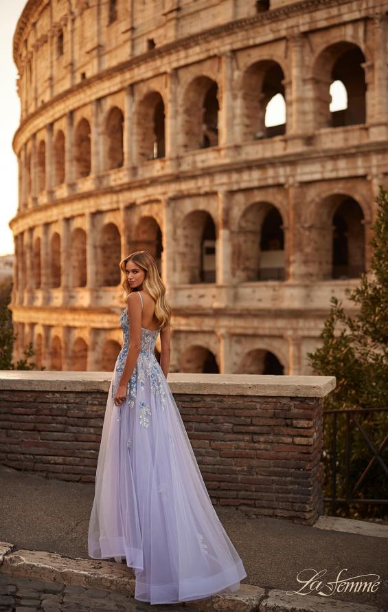 Picture of: Two Tone Lace Embellished Tulle Prom Dress in Lavender, Style: 32288, Detail Picture 5