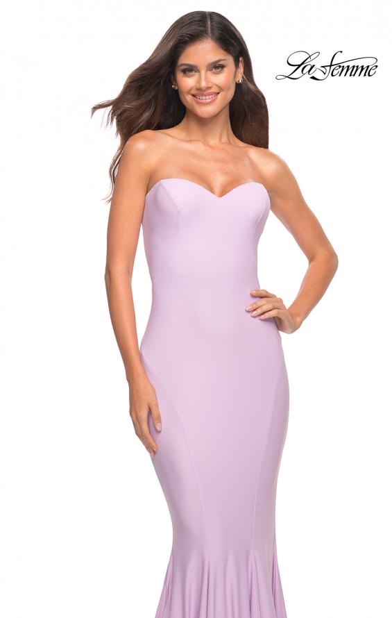 Picture of: Chic Jersey Gown with Sweetheart Neckline in Lavender, Detail Picture 7
