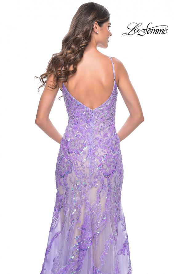 Picture of: Mermaid Sequin and Beaded Embellished Prom Dress in Pastels in Lavender, Style: 32333, Detail Picture 7
