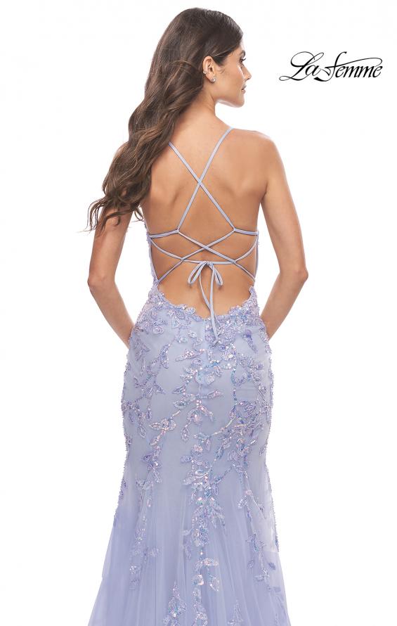 Picture of: Beautiful Mermaid Gown with Sequin Lace Details in Light Periwinkle, Style: 31581, Detail Picture 4