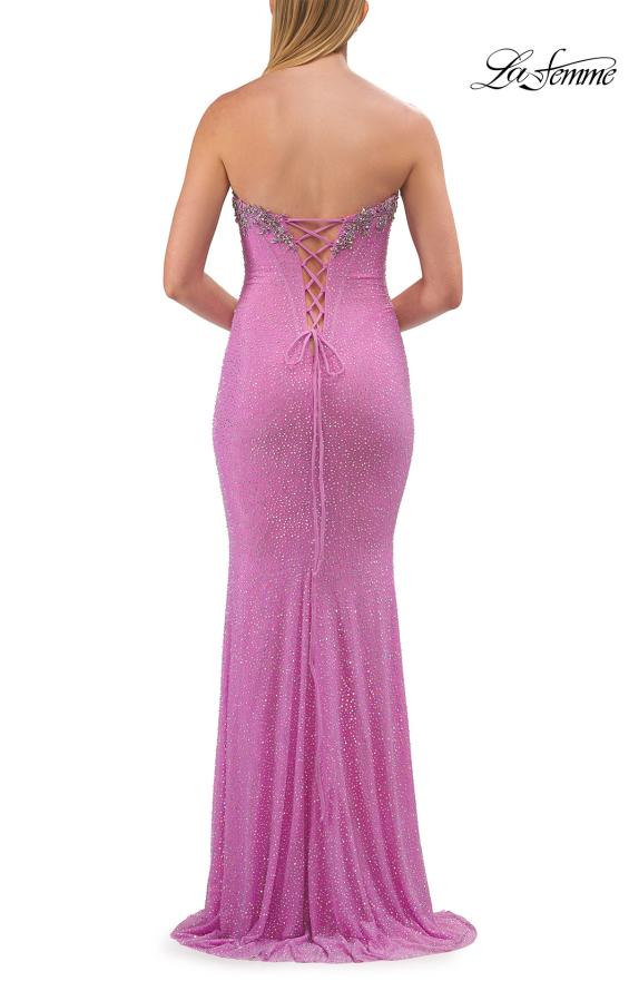 Picture of: Strapless Embellished Corset Gown with Lace-Up Back in Light Purple, Style: 33738, Detail Picture 12