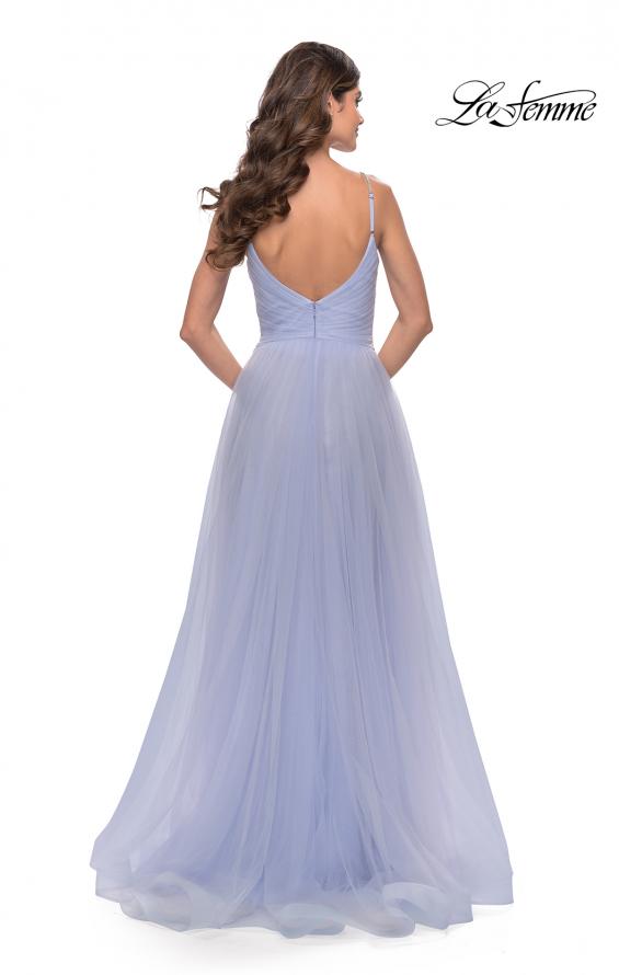 Picture of: Tulle A-Line Prom Dress with Rhinestone Straps in Lilac Mist, Style: 31204, Back Picture