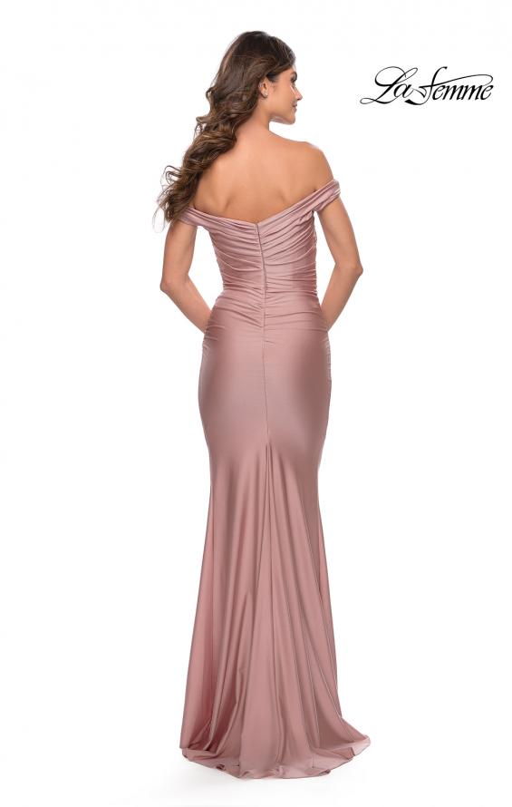 Picture of: Off the Shoulder Prom Dress with Sweetheart Neckline in Mauve, Style: 28450, Detail Picture 9