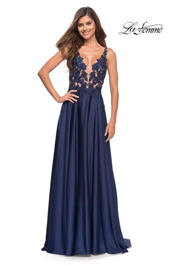 Picture of: Gorgeous Satin Gown with Sheer Lace Bodice, Style: 30580, Detail Picture 5