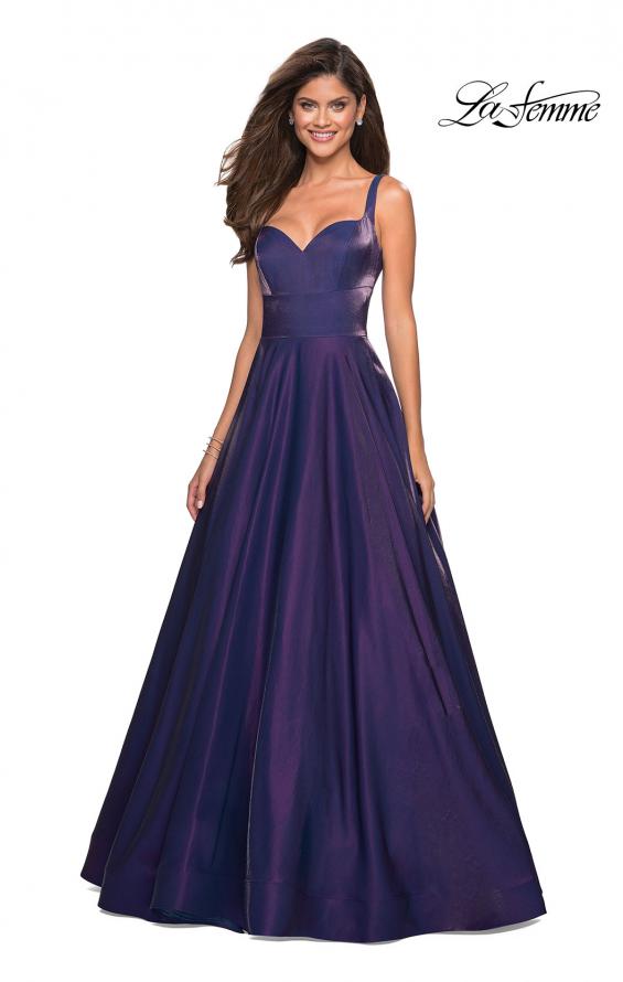 Picture of: Sweetheart Neckline Satin Long Prom Gown in Purple, Style: 27227, Main Picture