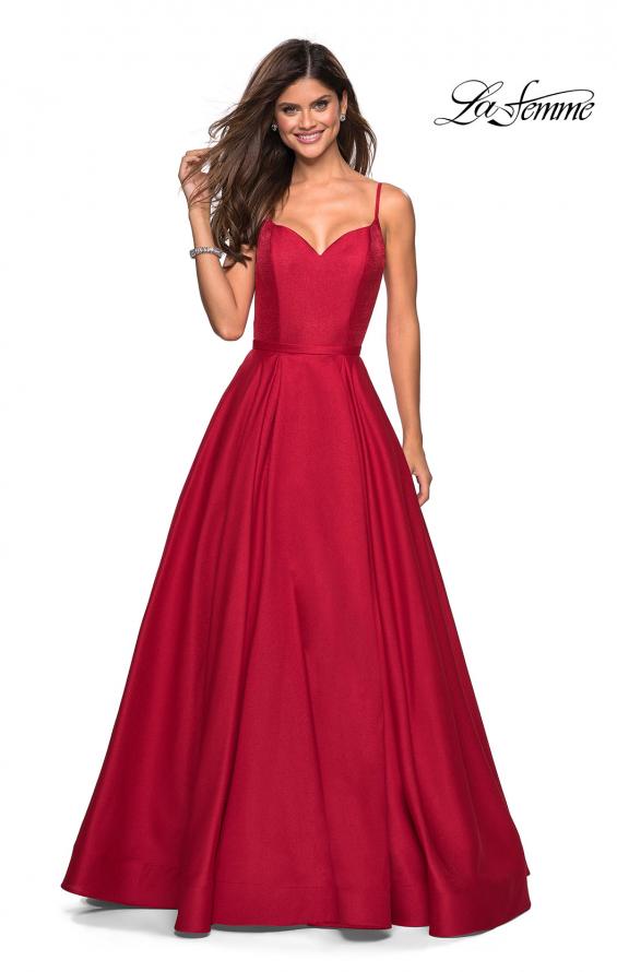 Picture of: Elegant Long Ball Gown with Empire Waist and V Back in Red, Style: 27447, Main Picture
