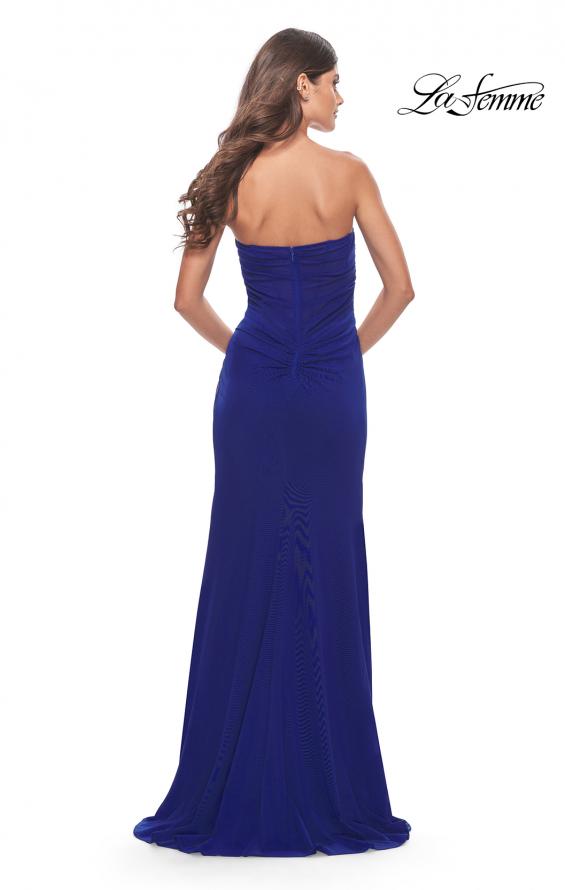 Picture of: Stunning Long Gown with Sheer Waist and High Slit in Royal Blue, Style: 31058, Detail Picture 9