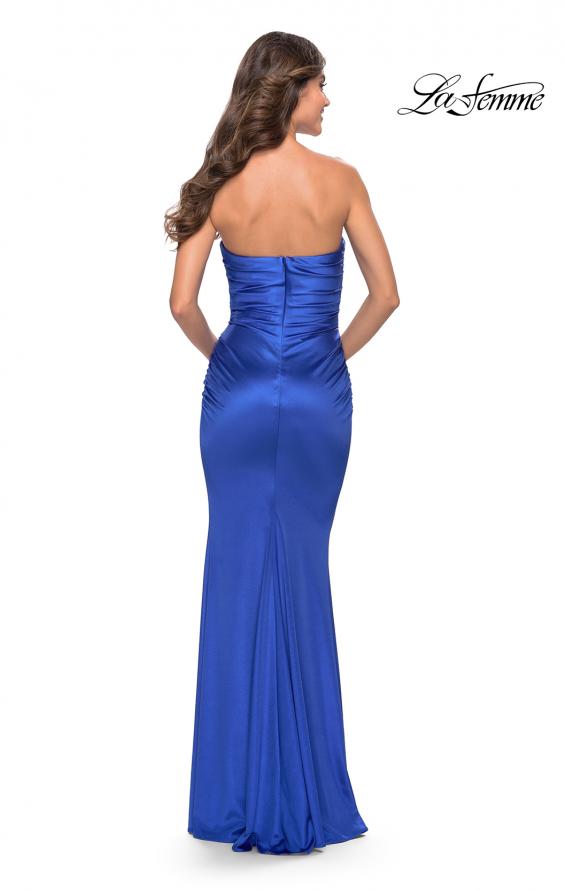 Picture of: Chic Strapless Liquid Jersey Gown with Ruching in Royal Blue, Style: 31189, Detail Picture 14