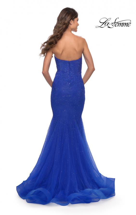 Picture of: Rhinestone Mermaid Prom Dress with Sweetheart Neckline in Royal Blue, Style: 31285, Back Picture