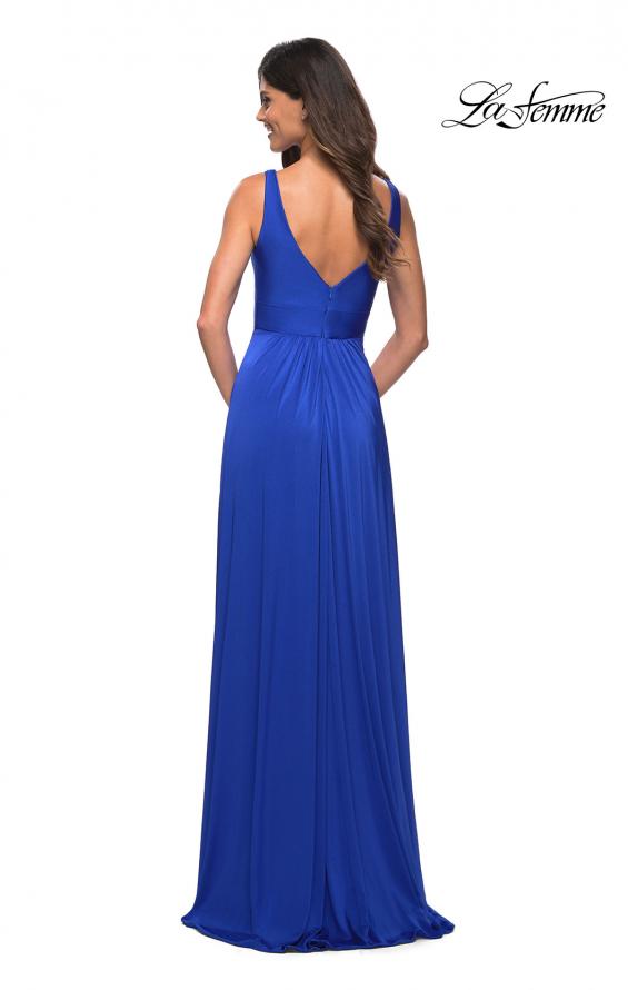 Picture of: Empire Waist Gown with Deep V Neckline in Royal Blue, Style: 30641, Detail Picture 5