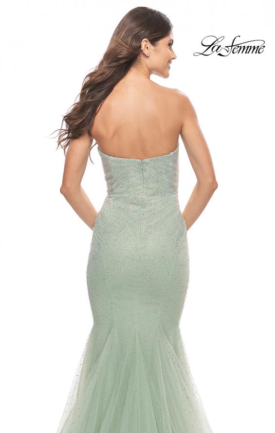 Picture of: Rhinestone Mermaid Prom Dress with Sweetheart Neckline in Sage, Style: 31285, Detail Picture 9
