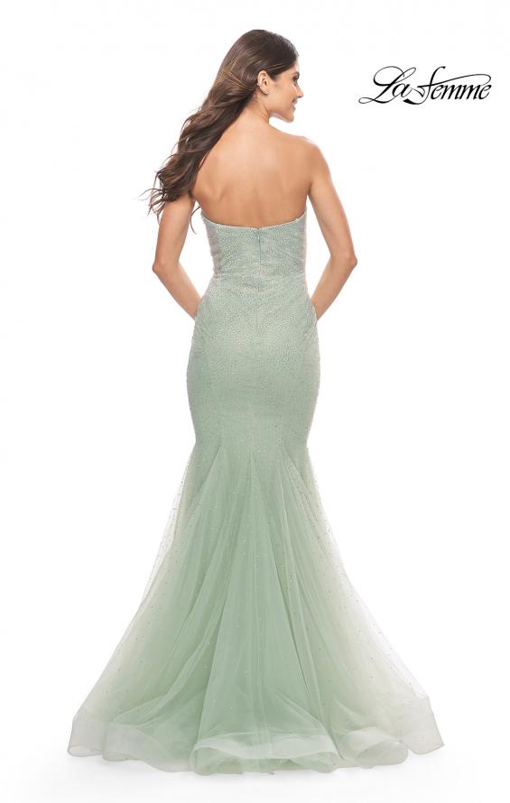 Picture of: Rhinestone Mermaid Prom Dress with Sweetheart Neckline in Sage, Style: 31285, Detail Picture 3