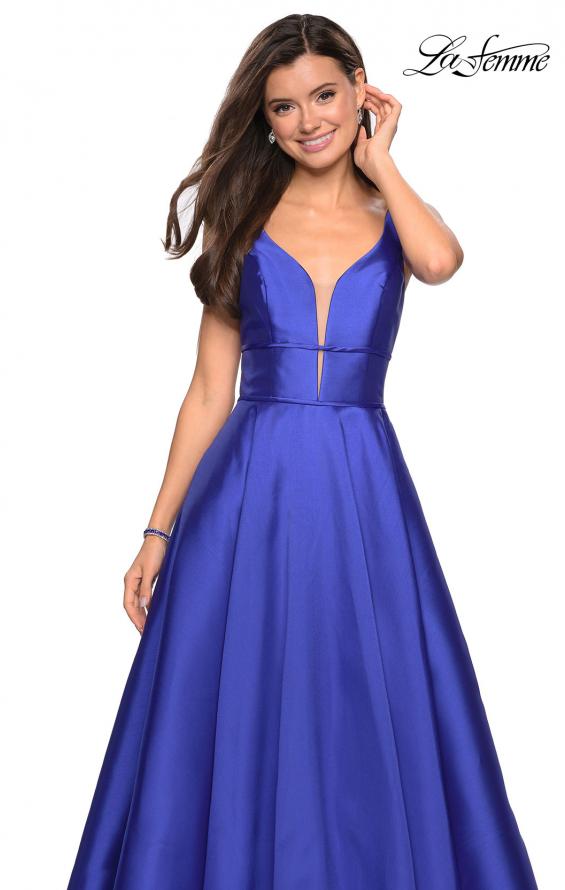Picture of: A Line Sweetheart Prom Dress with Pockets in Sapphire Blue, Style: 26768, Detail Picture 3