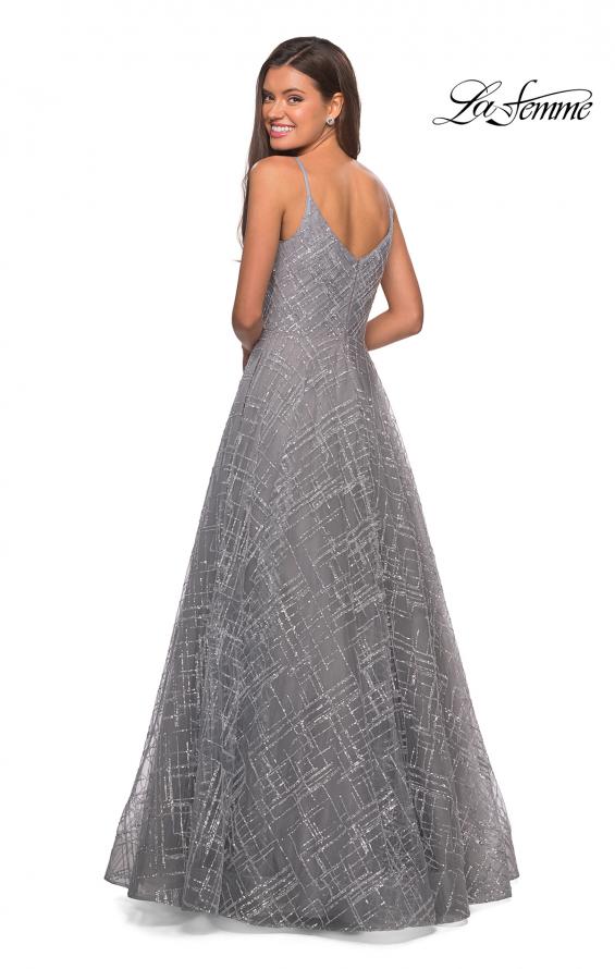 Picture of: Unique Sequin Prom Gown with Sweetheart Neckline in Silver, Style: 27199, Detail Picture 9