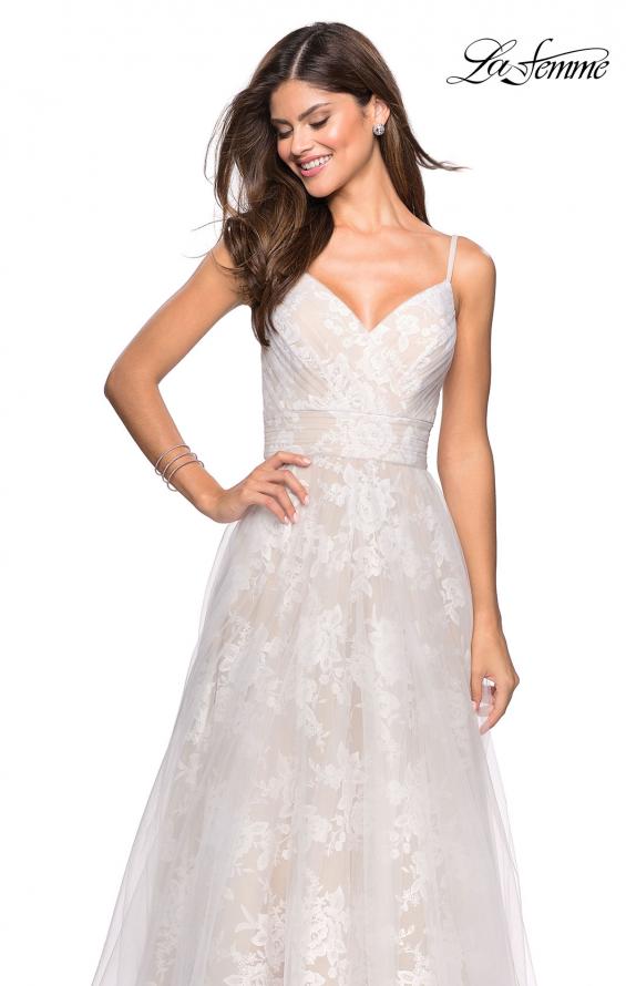 Picture of: Empire Waist Lace Ball Gown with Sweetheart Neckline in White Nude, Style: 27263, Main Picture