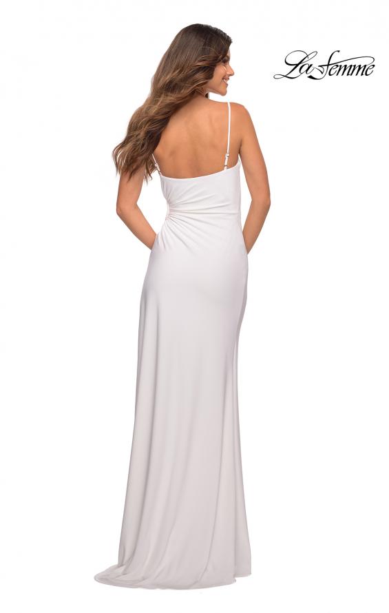 Picture of: Prom Dress with Side Cut Out and High Side Slit in White, Detail Picture 4
