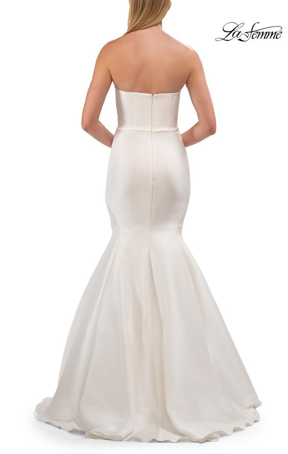 White Picture of: Strapless Mermaid Gown with Lace-Trimmed Sweetheart Neckline in White, Style: 33438, Detail Picture 7
