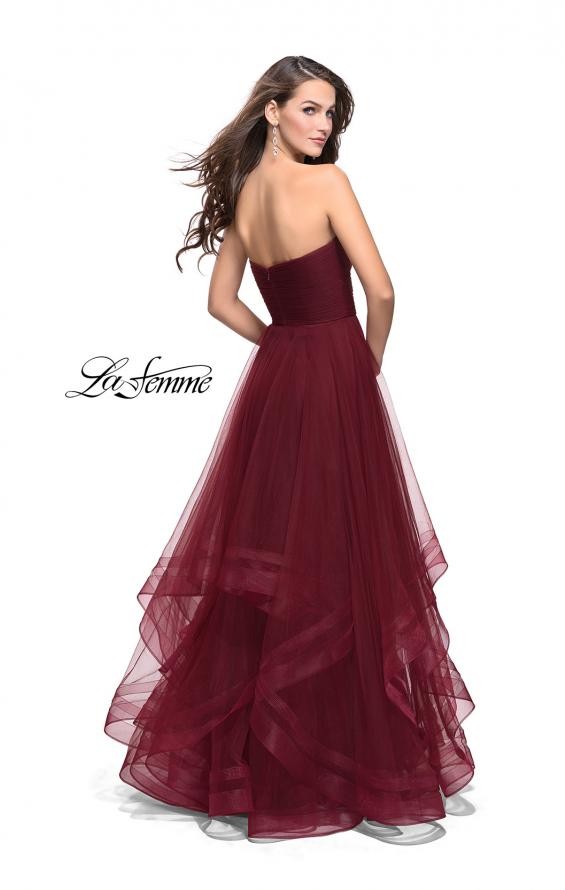 Picture of: Tulle Ball Gown with Sweetheart Neckline in Wine, Style: 25446, Back Picture