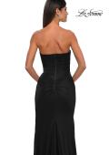 Picture of: Chic Strapless Net Jersey Evening Dress with Slit in Black, Style: 33116, Detail Picture 10