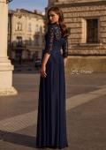 Picture of: Jersey Gown with Knot Detail and Lace Sleeves, Style: 23244, Back Picture