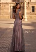 Picture of: Tulle Evening Gown with Embroidery and Cap Sleeves, Style: 23449, Back Picture