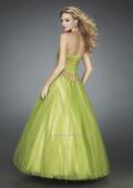 Picture of: Multi Toned Long Prom Dress with Lace Appliques in Green, Style: 11788, Back Picture