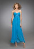 Picture of: Sweetheart Ruched Bodice Short Dress with Beaded Straps in Blue, Style: 11929, Main Picture