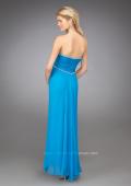 Picture of: Sweetheart Ruched Bodice Short Dress with Beaded Straps in Blue, Style: 11929, Back Picture