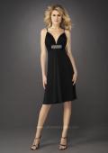 Picture of: Sultry Long Prom Gown with Brooch and Open Back in Black, Style: 12764, Main Picture