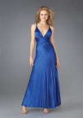 Picture of: Long Prom Dress with Accordion Pleated Skirt in Blue, Style: 13281, Main Picture