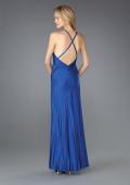 Picture of: Long Prom Dress with Accordion Pleated Skirt in Blue, Style: 13281, Back Picture