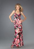 Picture of: Sweetheart Neck Prom Gown with Diamond Back Detail in Multi, Style: 13364, Main Picture