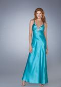 Picture of: V Neck Prom Gown with Beaded Neckline and Low Back in Blue, Style: 13417, Main Picture